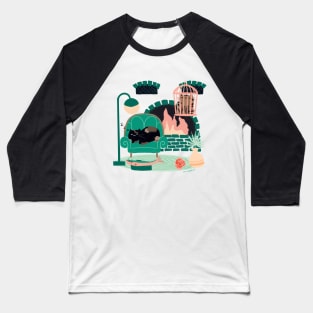 Truffle the Cat’s Staycation Baseball T-Shirt